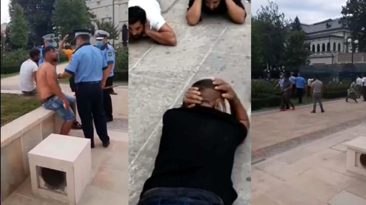 Video. Curtea Mitropoliei din Vaslui, transformată în ring de box. Două clanuri de romi s-au luat la bătaie în timpul slujbei. Trupele speciale au intervenit în forță