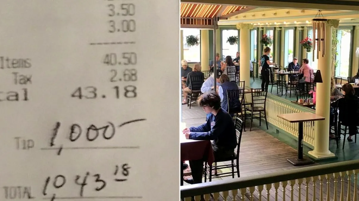 Un client a lăsat 1.000 de dolari bacșiș la un restaurant. De ce a făcut, de fapt, gestul incredibil
