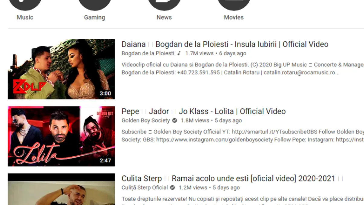 Ce este YouTube Trending, de fapt. De ce vedem manele în Top 5 trending în România