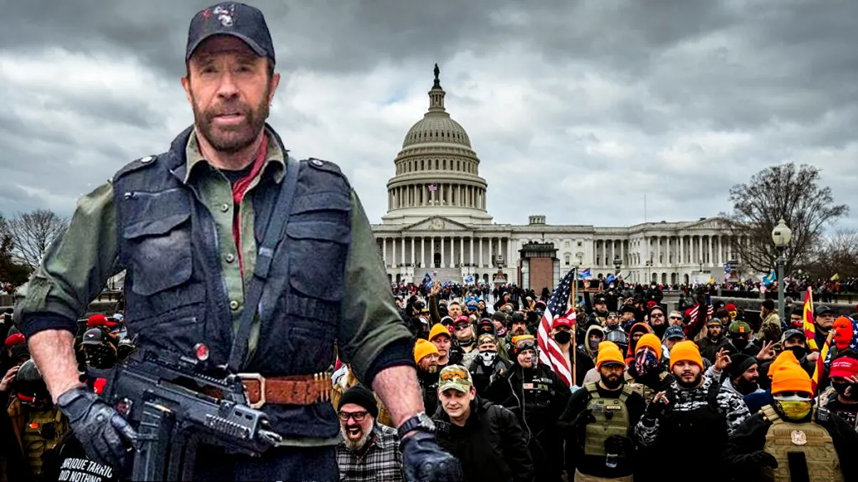 Chuck Norris, în asediul de la Capitoliu? Imaginile care au devenit virale. Reacția actorului
