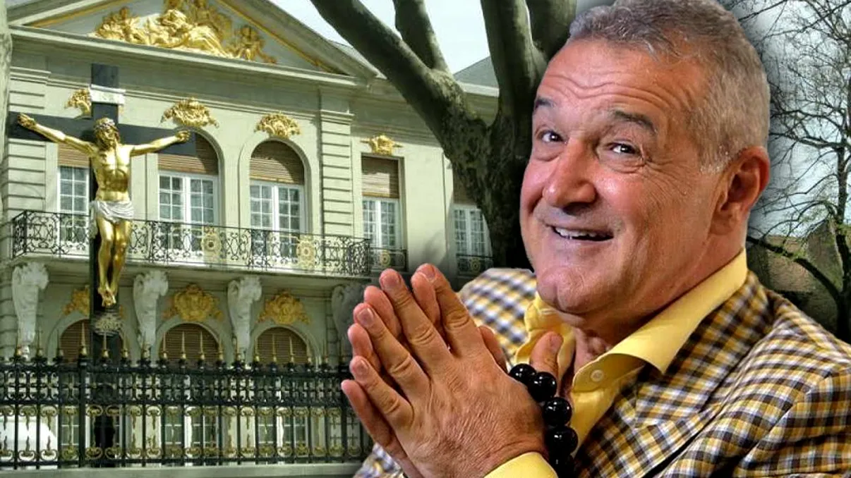 Palatul lui Gigi Becali, asaltat de zeci de oameni. Ce a făcut latifundiarul după ce s-a enervat pe ei FOTO
