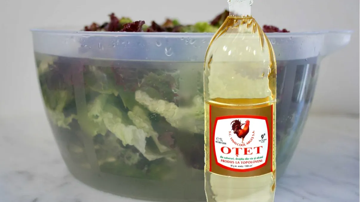 A înmuiat verdețurile în apă cu oțet, pentru 10 minute. Ce s-a întâmplat apoi a fost uimitor