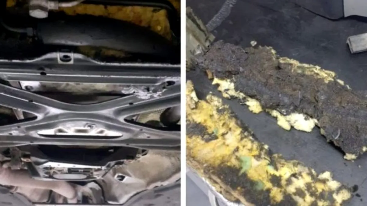 Imagini incredibile cu o maşină de lux distrusă într-un service din Galaţi. Proprietarul autoturismului este furios