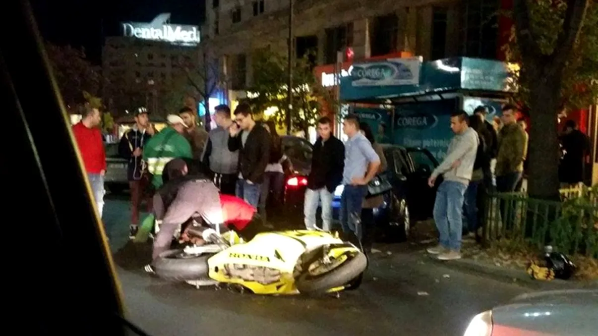 Ultima oră! Accident extrem de grav în Capitală. Un motociclist, în stare critică