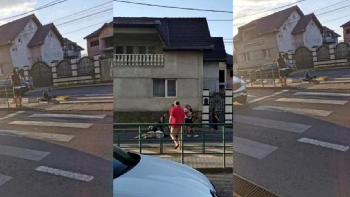 O femeie însărcinată și cei doi copii ai săi, spulberați de un autoturism pe trecerea de pietoni