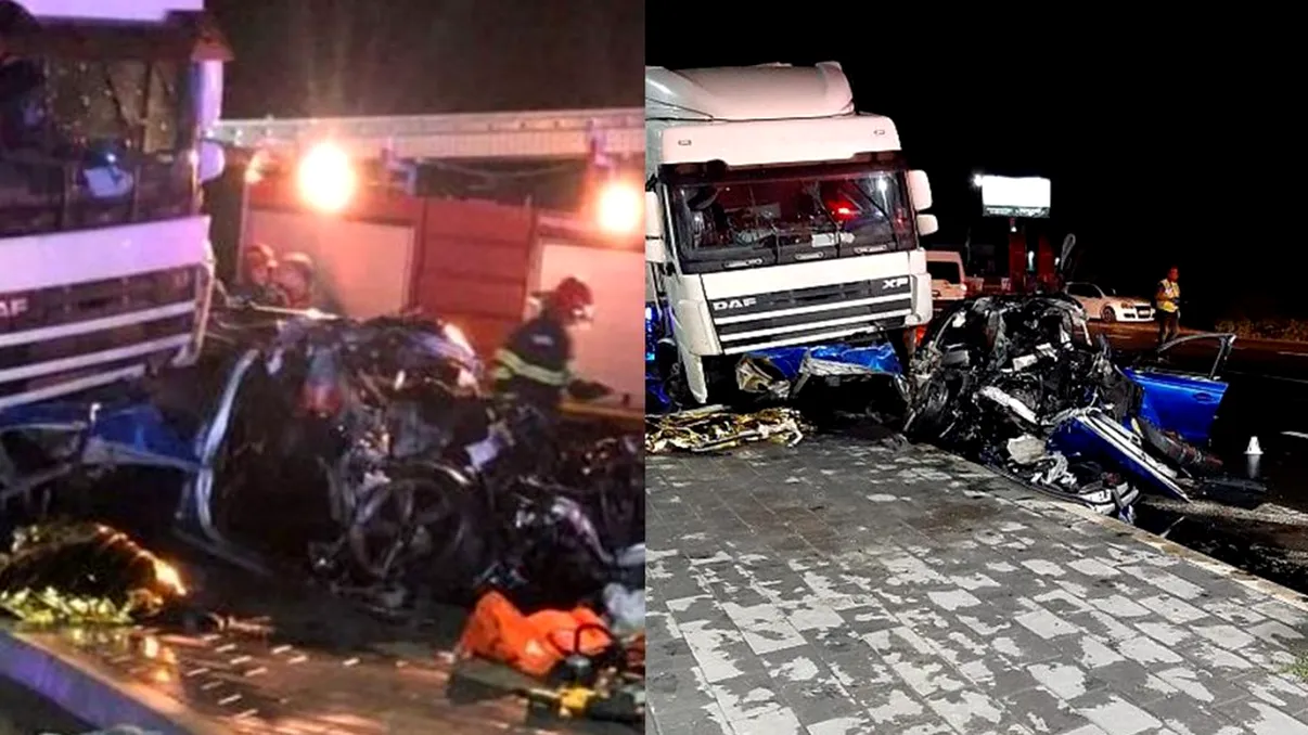 Accident cumplit în această dimineață pe centura Focșaniului. Trei tineri au murit după impactul violent cu un TIR