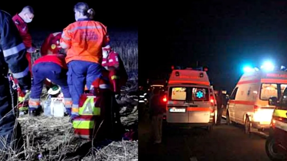 Ultima oră! Accident cumplit în Teleorman. Două persoane au murit, iar alți patru copii au fost împrăștiați pe șosea. A fost activat Planul Roșu de Intervenție