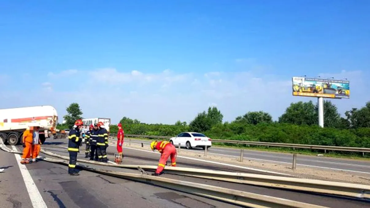 Ultima oră! Accident teribil la Mizil între o cisternă care transporta 26 tone de GPL și un autoturism. Traficul este blocat