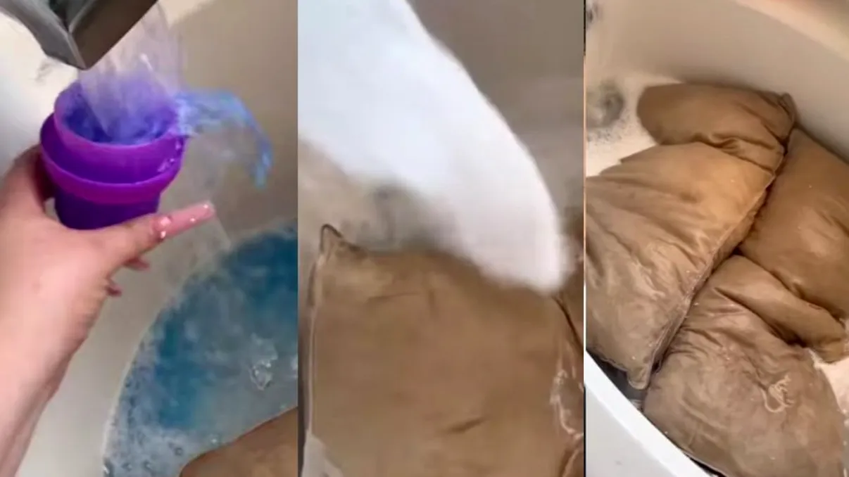 A spălat pernele soțului ei și a rămas îngrozită. Ce a descoperit o femeie, de fapt VIDEO