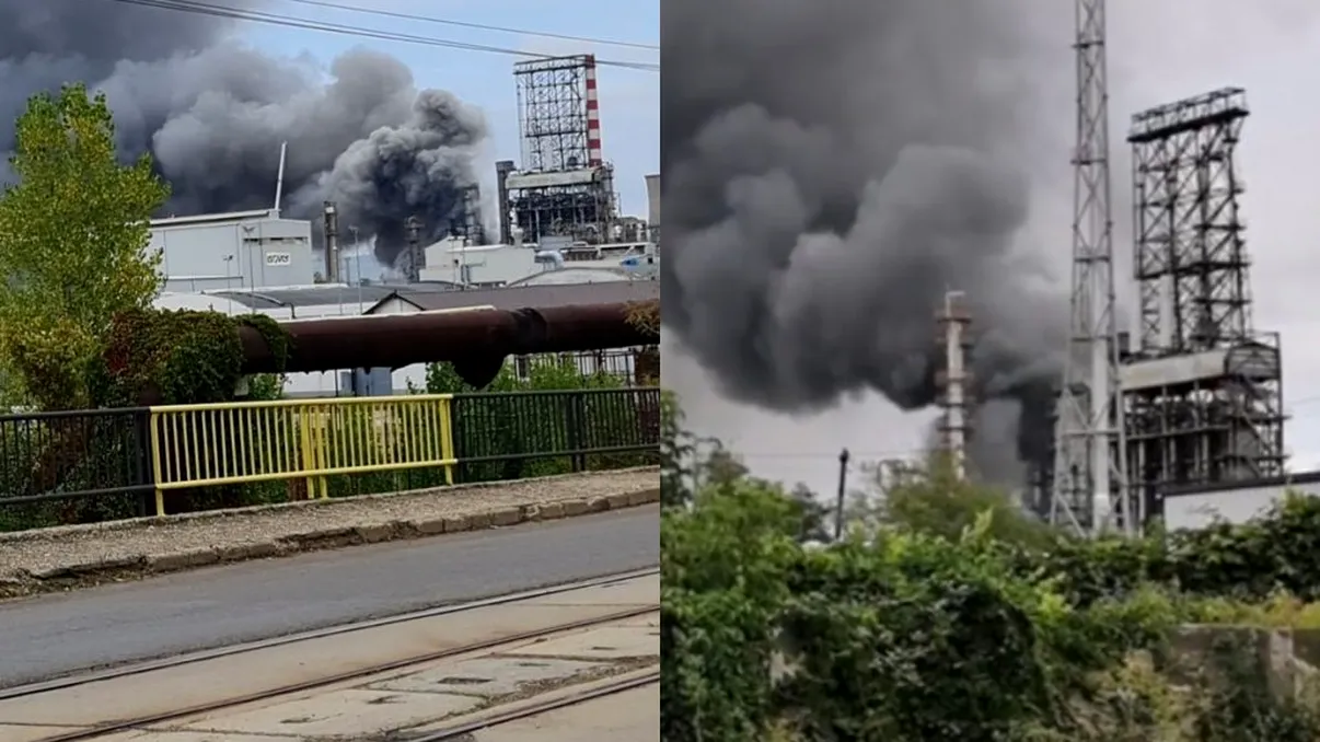 Breaking: Incendiu major la rafinăria Lukoil din Ploiești. Ce a luat foc în urmă cu câteva minute VIDEO