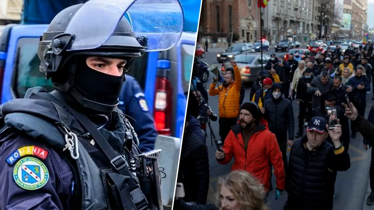Nou protest în Piața Victoriei din București. Ce strigă sute de angajați adunați pe stradă