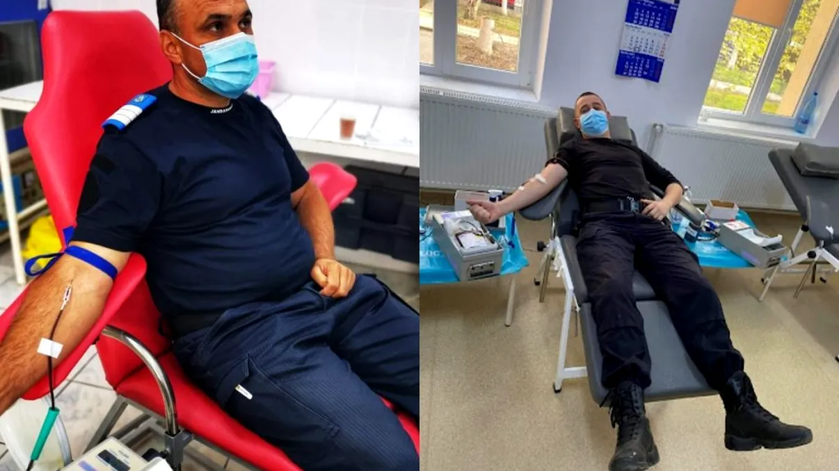 Gest superb al angajaţilor Inspectoratului de Jandarmi Judeţean Vaslui. Au donat sânge la Centrul de Transfuzie Sanguină Bârlad