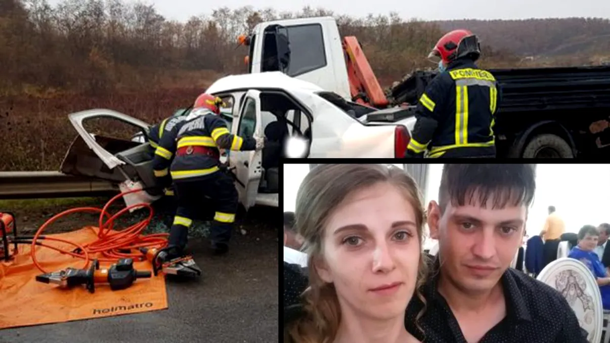 Soț și soție, morți într-un cumplit accident de mașină. Fetița lor de 8 ani a fost transportată de urgență la spital
