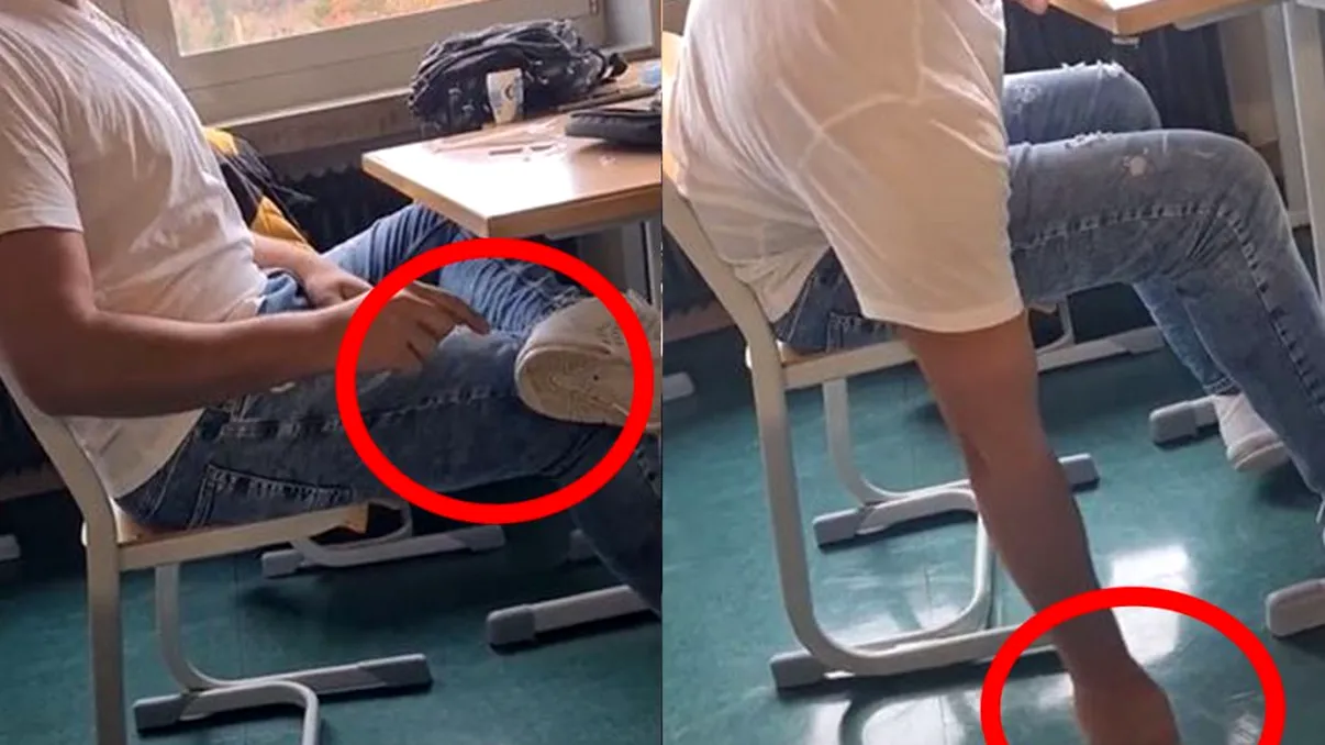 Scene șocante într-un liceu din Craiova! Elevi, surprinși cum își bat joc de testele de salivă primite de la stat. Video