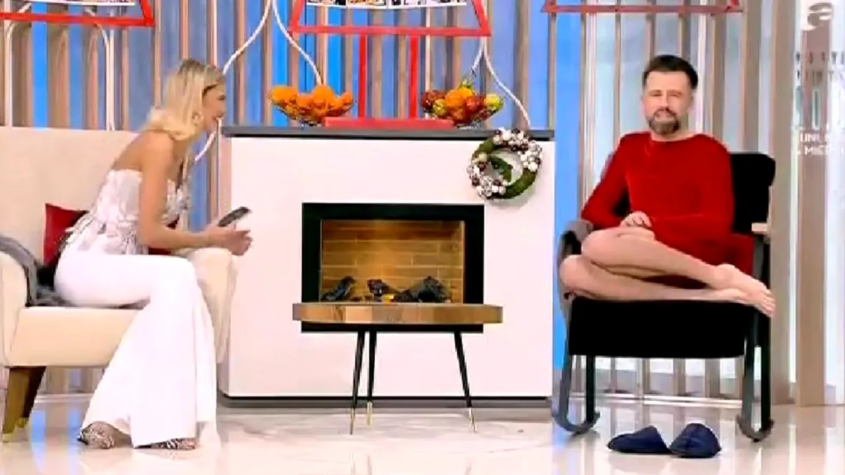 Florin Ristei a apărut în rochie la Neatza! Care este motivul șocant pentru care s-a îmbrăcat în femeie, în direct, la tv
