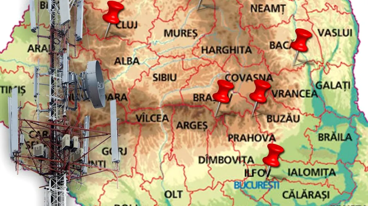 Antene 5G în România. Lista completă a județelor și orașul care are peste 500 instalate deja