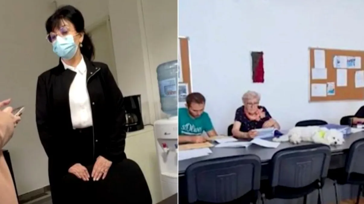 Parastas organizat într-o sală de clasă de către directoarea școlii. Cadrele didactice o acuză de mai multe nereguli