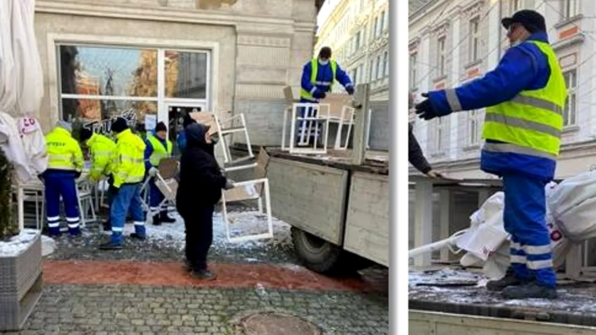 Orașul din România unde sunt demontate terasele la început de 2022: „Nu plăteau taxele”