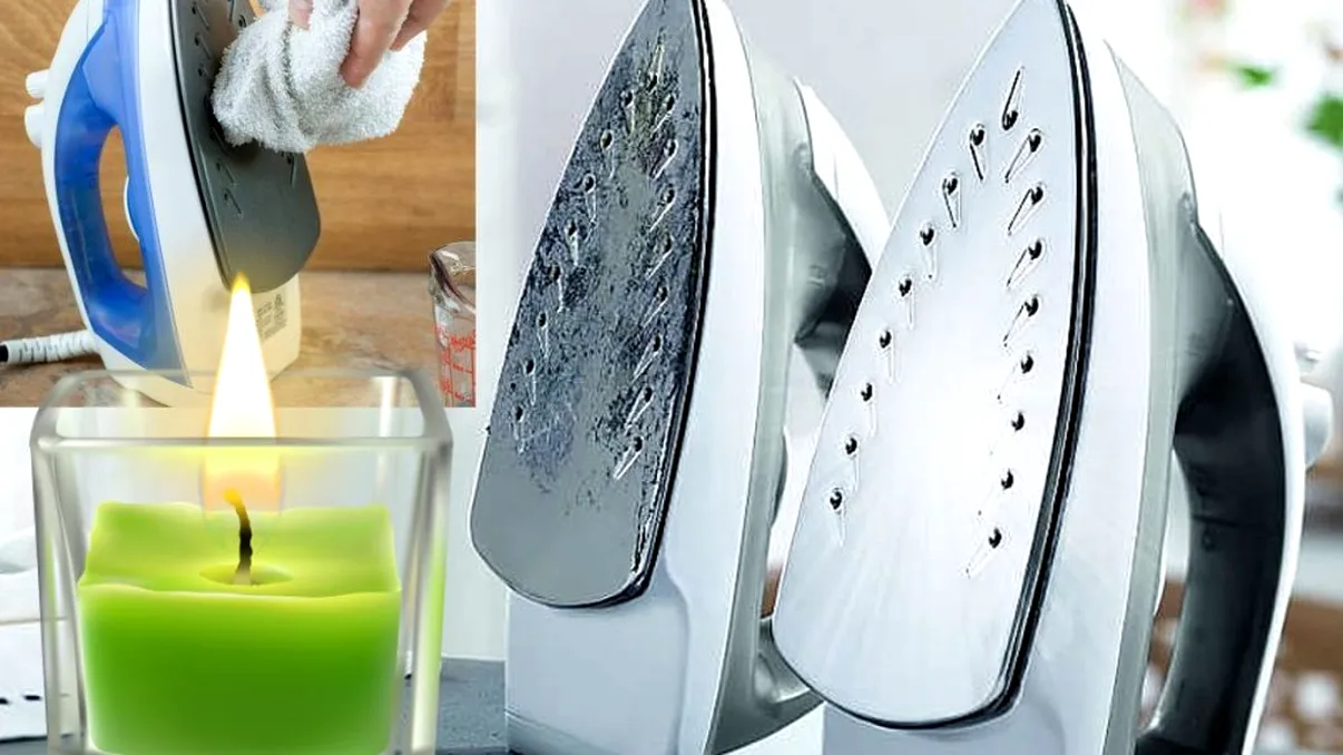 A turnat ceară de pe lumânare pe talpa fierului de călcat, apoi a șters imediat. Ce truc genial a descoperit