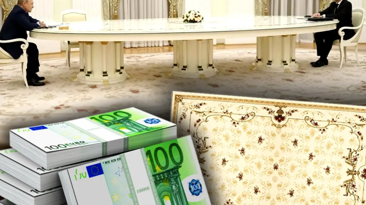Cât costă covorul din camera unde s-au întâlnit Putin și Macron. Anunțul făcut de un producător care livrează și în România