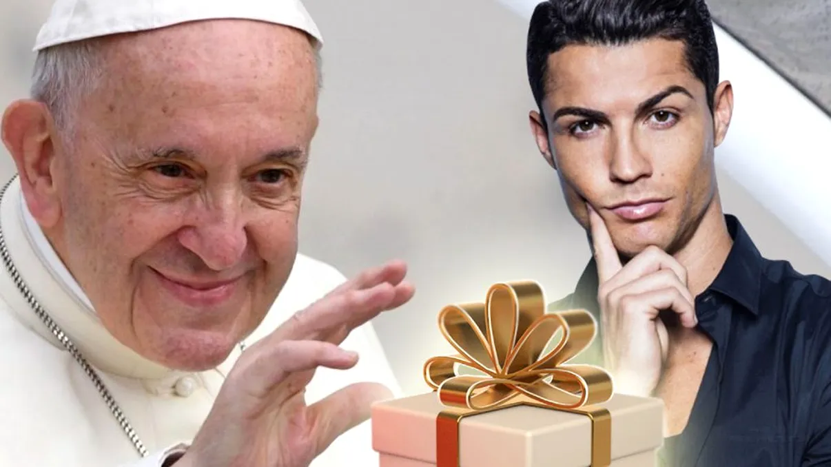 Ce a primit în dar Papa Francisc din partea mamei lui Cristiano Ronaldo. A rămas total surprins