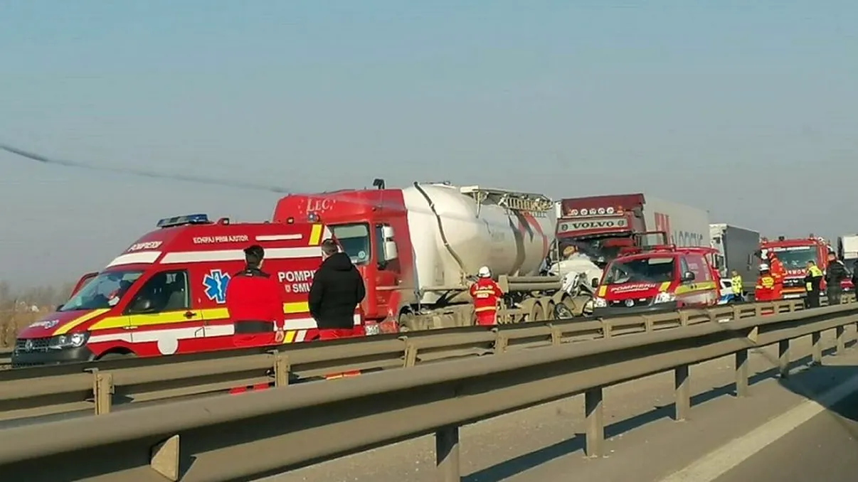 Ultima oră! Accident în lanț cu șapte mașini implicate pe Șoseaua București-Ploiești. Mai multe persoane au fost rănite