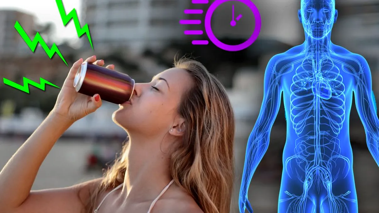 Ce se întâmplă în corpul tău minut cu minut după ce consumi o băutură energizantă. Transformări majore în fiecare oră