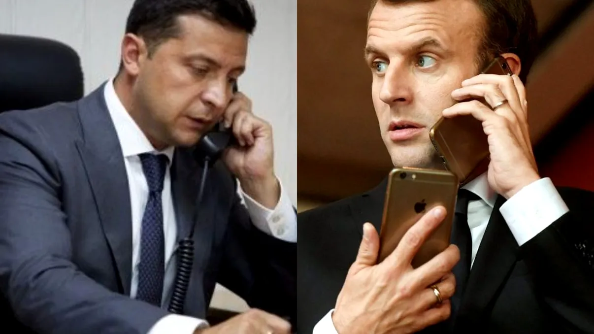 Emmanuel Macron, decizie de ultimă oră după ce a fost umilit la o televiziune rusească. Ce i-a promis lui Volodimir Zelenski la telefon
