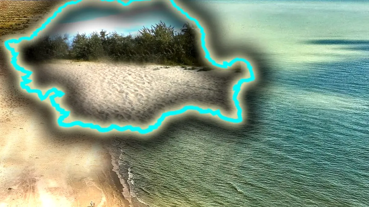 Plaja superbă din România acoperită de copaci. Peisajul pare desprins din insulele exotice