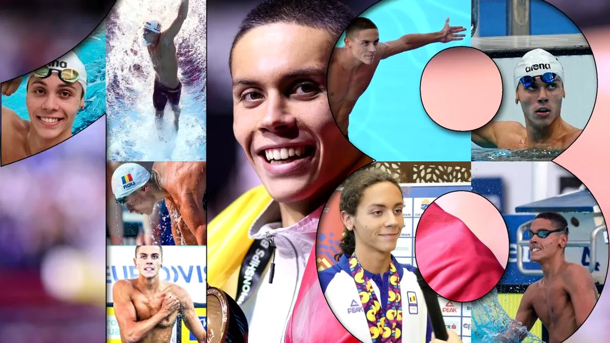 David Popovici împlinește 18 ani. 10 momente de aur ale celui mai rapid înotător din lume VIDEO