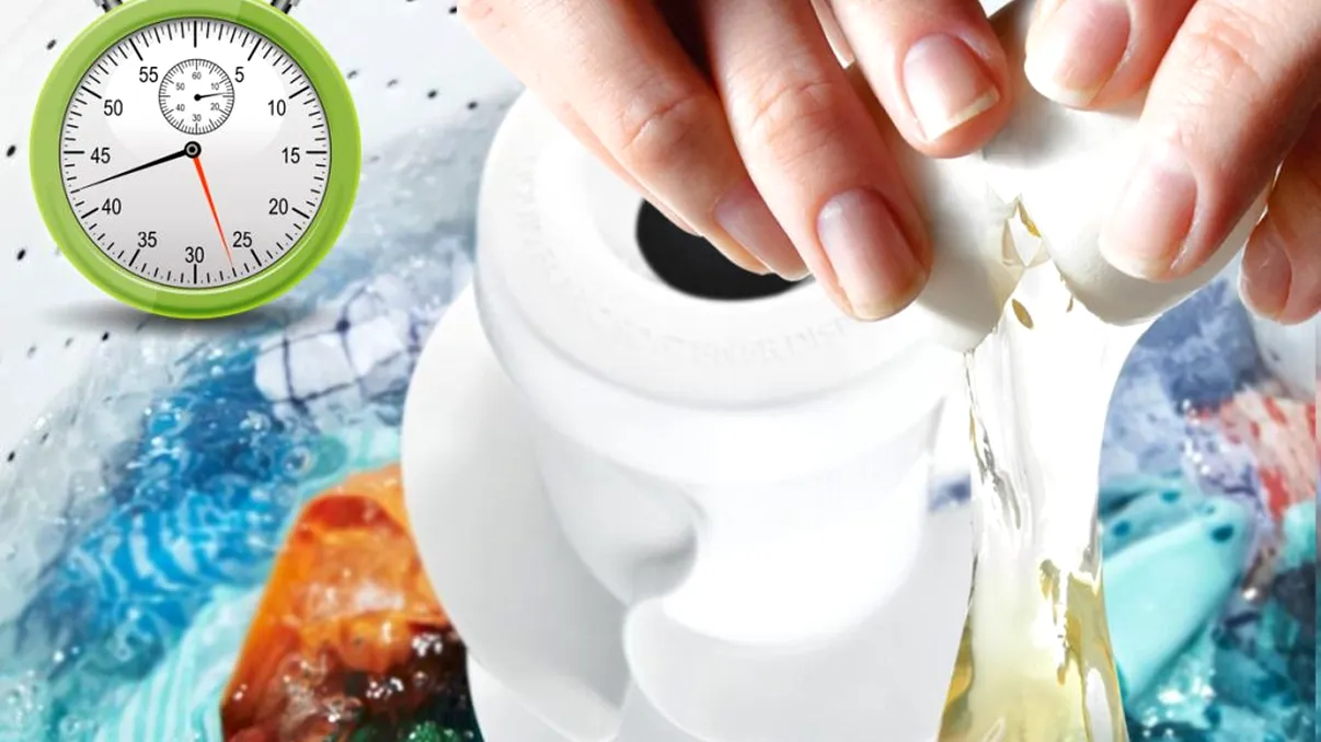 A pus albuș de ou în mașina de spălat și a dat drumul la program. Ce s-a întâmplat în doar 30 de minute