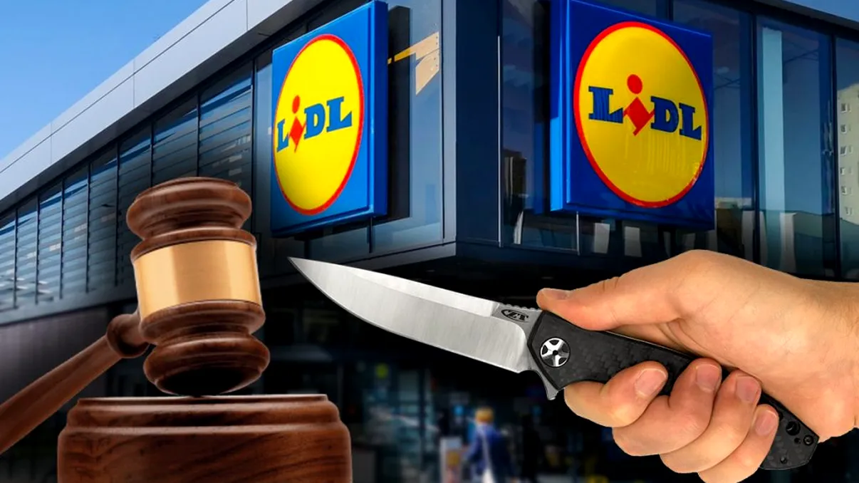Ce a pățit un client Lidl care a furat din magazine și i-a amenințat pe angajați: ‘Vezi cuțitul ăsta?’. Instanța a dat decizia