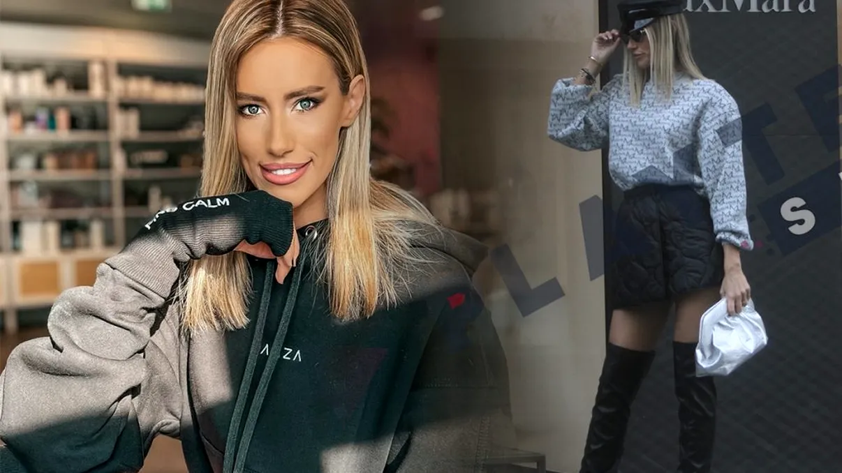 Gabriela Oţil a blocat circulaţia în centrul Capitalei. Ţinuta purtată de soţia lui Dani a atras toate privirile şoferilor. FOTO EXCLUSIV