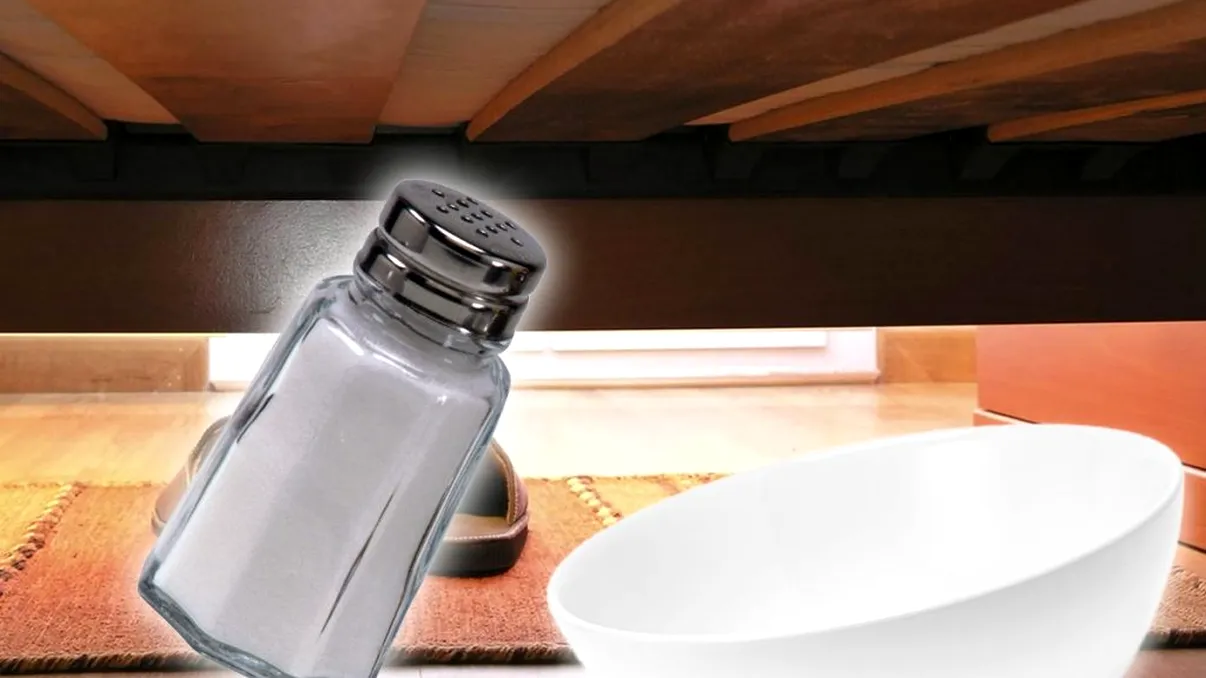 Pune un vas cu sare sub pat timp de 5 zile. Vei scăpa de o mare problemă. Trucul e genial, trebuie să îl știe orice român