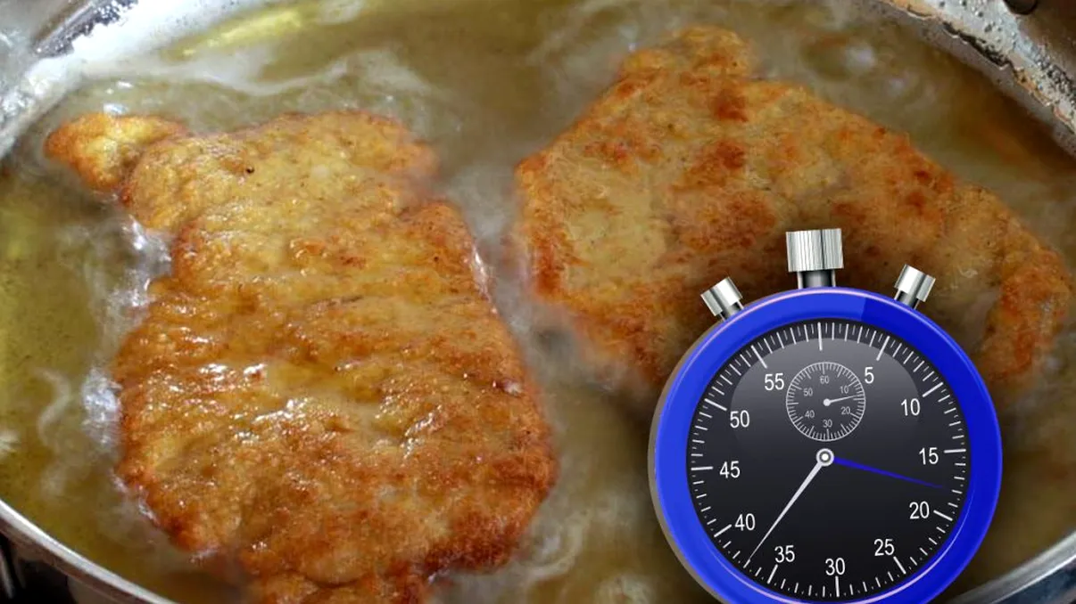 Câte minute trebuie să prăjești șnițelele, de fapt. Secretul celor mai iscusite gospodine