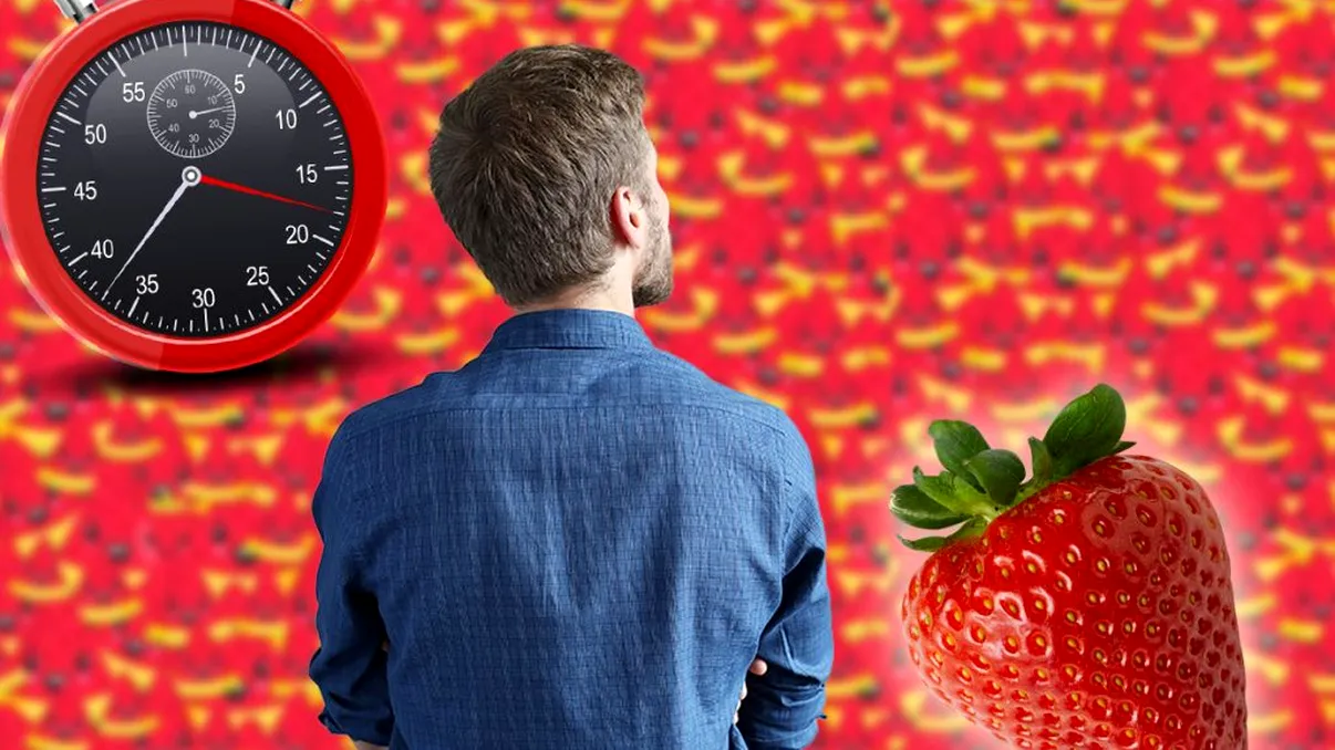 Iluzia optică pentru genii. Găsești căpșuna dintre feliile de pepene în 17 secunde?