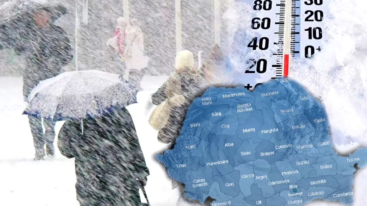 Ciclonul polar a lovit România din plin. Cât va mai fi frig și ger în țară