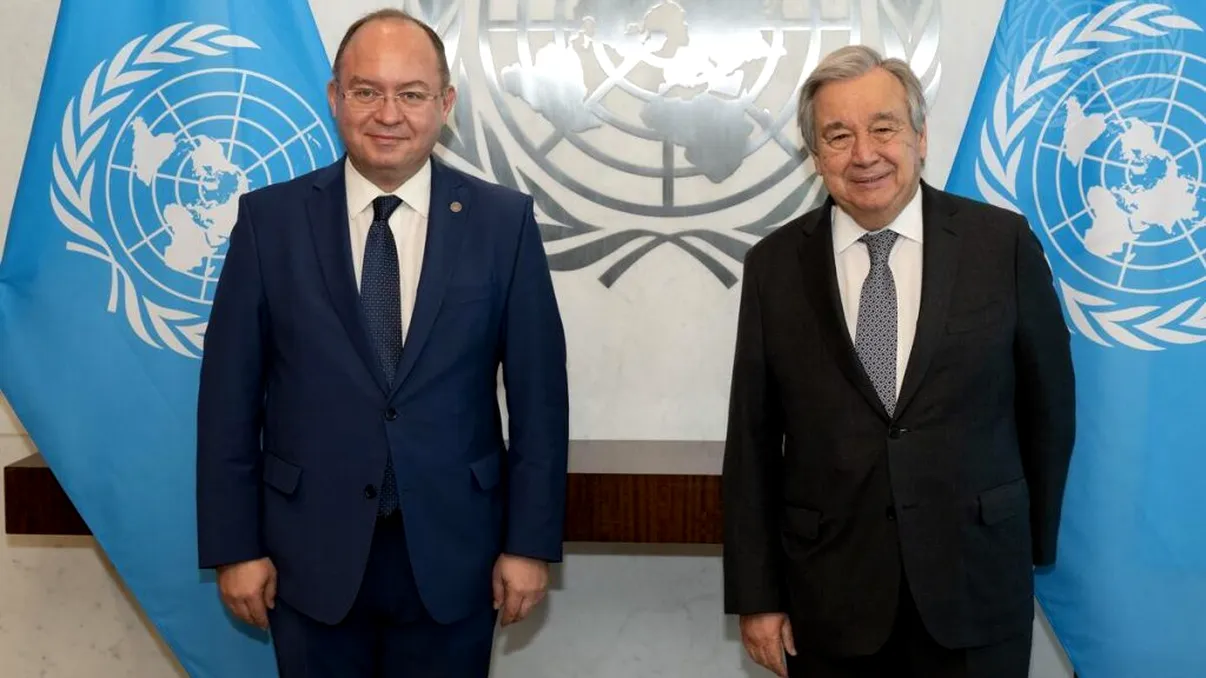 Ministrul român al Afacerilor Externe, întâlnire importantă la New York cu secretarul general al ONU. Ce au discutat