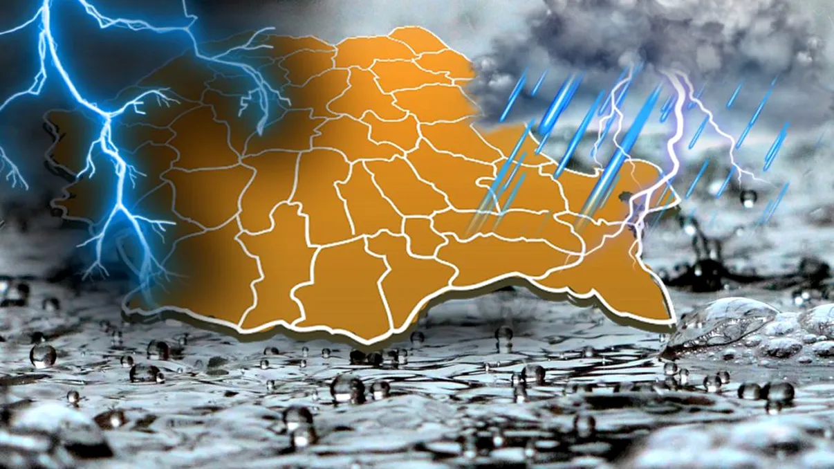 Cod portocaliu de inundații în România. Schimbări radicale de vreme în mai multe județe