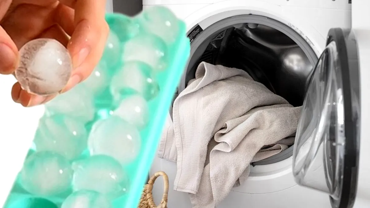 De ce să pui câteva cuburi de gheaţă în mașina de uscat rufe. Trucul acesta îţi va schimba viaţa