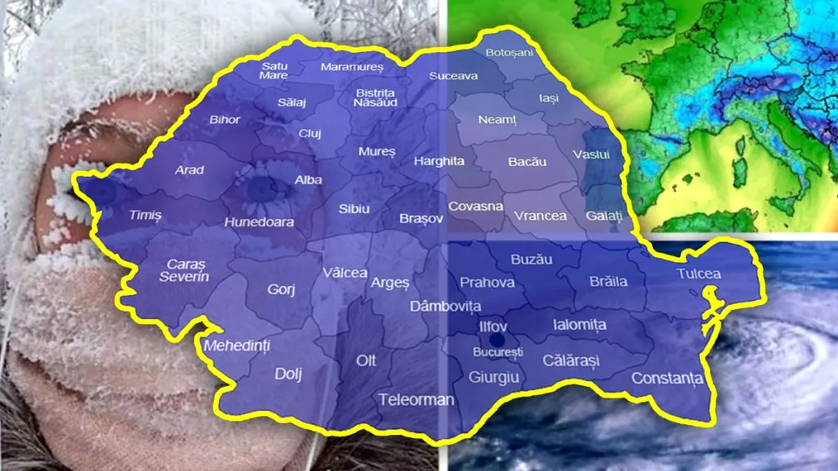 Vortexul polar se extinde în România. Este urgie până vineri: cod portocaliu de ninsori și viscol în multe județe