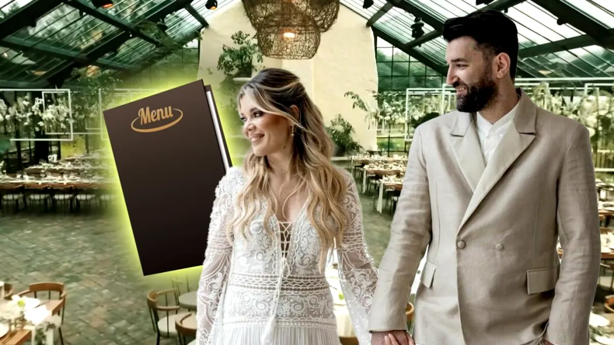 Meniul complet de la nunta anului în România. Ce preparate au avut invitații lui Smiley și Gina Pistol