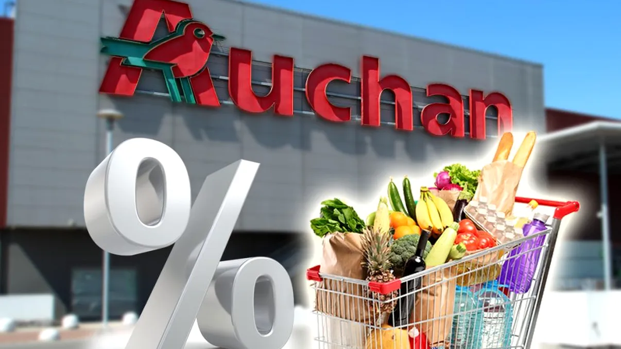 Produsele din Auchan România care sunt la prețuri reduse. Clienții vor face cozi în magazine