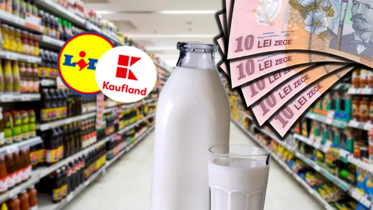 Scandal uriaș după scăderea prețului la lapte din Lidl, Kaufland și alte magazine. Fermierii fac acuzații grave