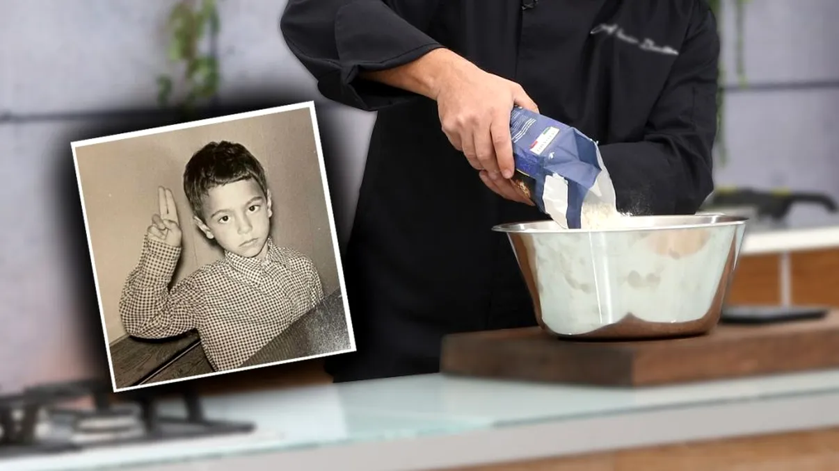 Băiețelul din imagine este unul dintre cei mai apreciați bucătari din România. Îl recunoști?