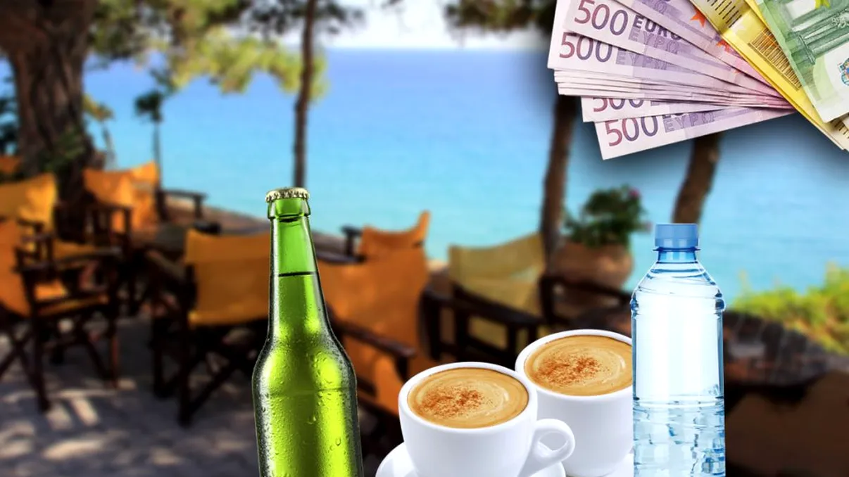 Cât a plătit un român pe o bere, o cafea și două ape în Grecia. A fost și el uimit