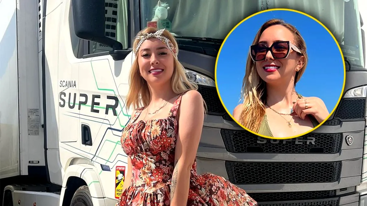Cea mai frumoasă șoferiță de TIR a apărut în costum de baie. Cum arată Adryana Oltean