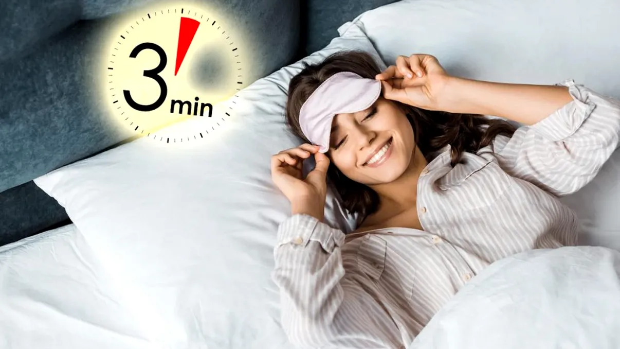 Cum să adormi în doar trei minute. Trucul genial care funcționează fără greș