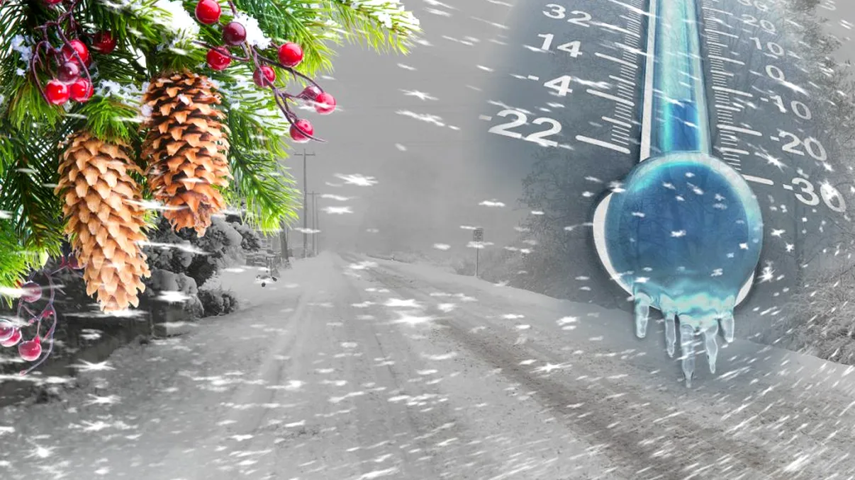 Crăciun cu zăpadă ca odinioară? Un ciclon polar loveşte România chiar înainte de Sărbători, unde va ninge