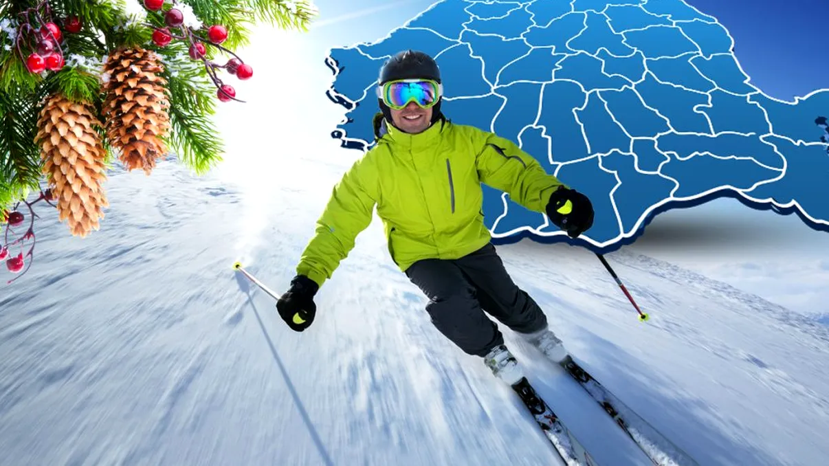 Unde este zăpadă la munte. Staţiunea în care se poate schia fără probleme de Crăciun